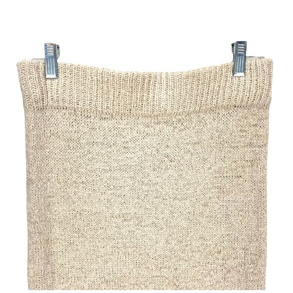 PINK LILY Women's Long KNIT STRAIGHT SKIRT Beige STRETCHY Size LARGE - Picture 2 of 4